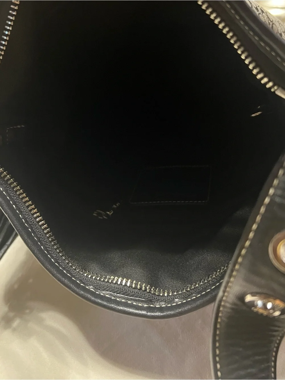 Coach Signature Pebble Crossbody in Black and Gray